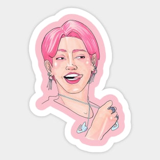 Jimin in  Pink Sticker